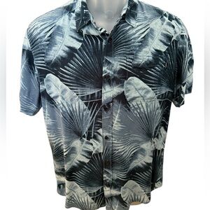 O’NEILL Aloha Hawaiian Tropical Blue Collared Shirt Modern Fit Men S Small
